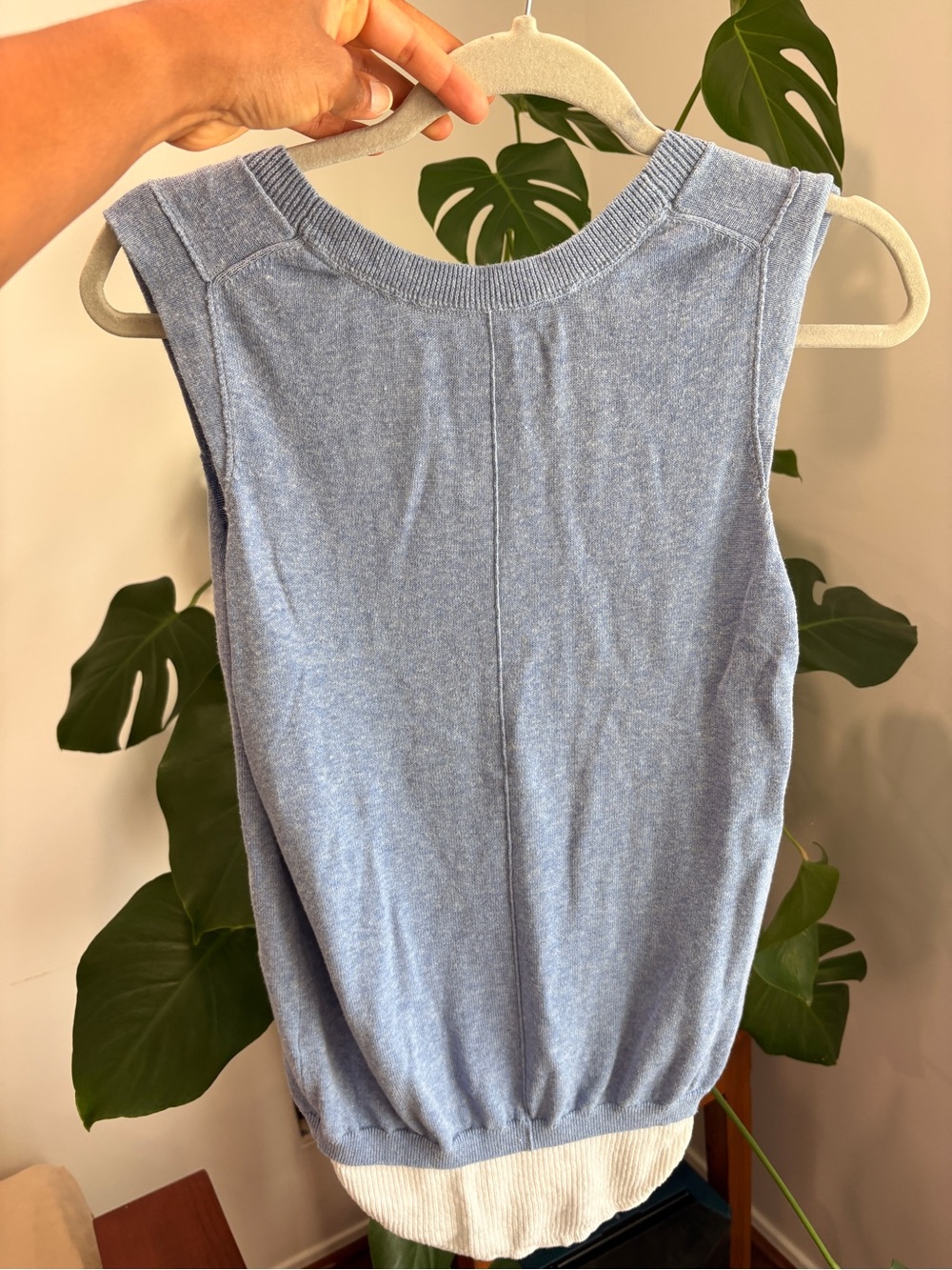 Brochu Walker Powder Blue Linen Cotton Layered Tank!! - Picture 2 of 4